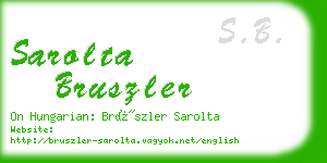 sarolta bruszler business card